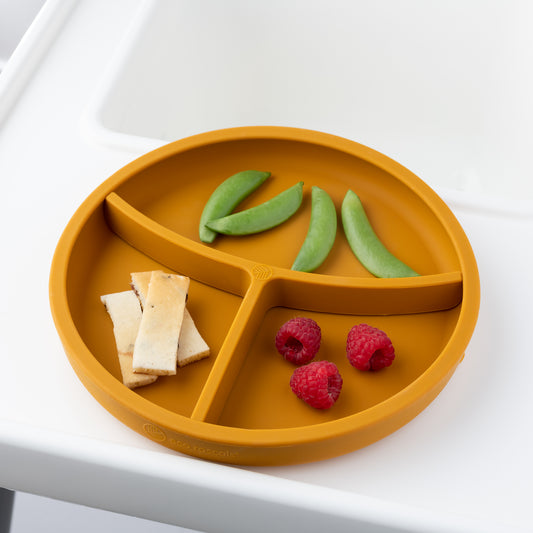 Silicone Plate with Removable Divider - Mustard