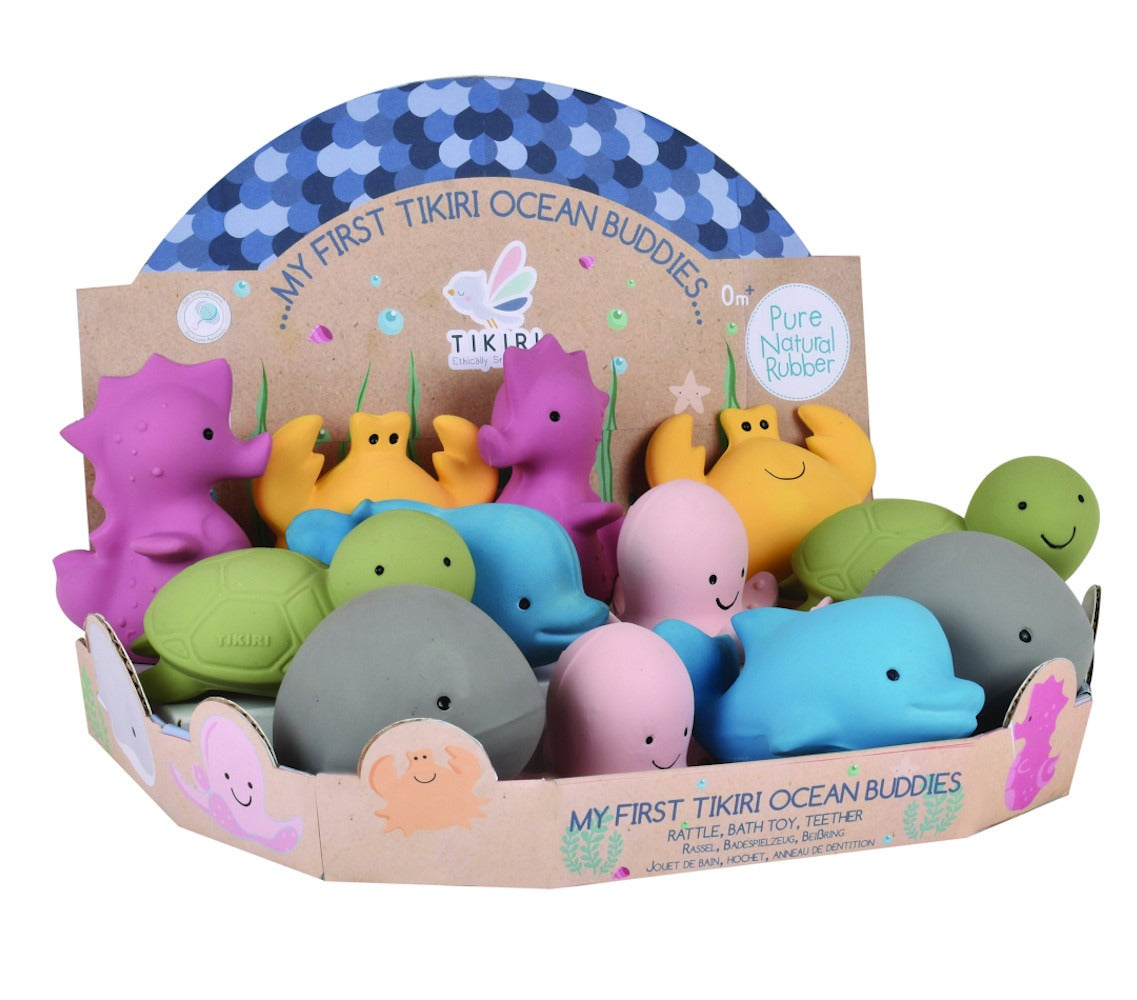 Ocean Friends Natural Rubber Baby Rattle & Bath Teether