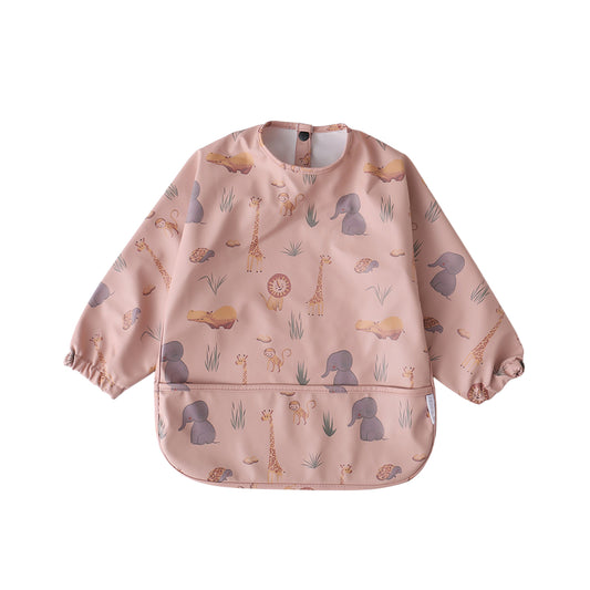 Smock Bib - Pink Safari