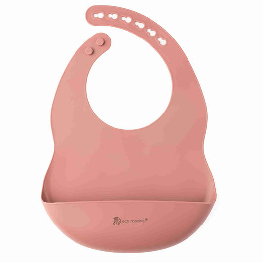 Crumb and Dribble Catch Bib - Rose